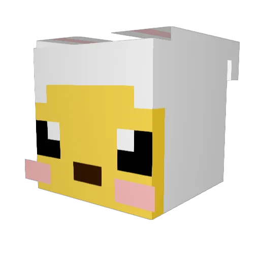 mushroom_yj Minecraft avatar head, 3D render