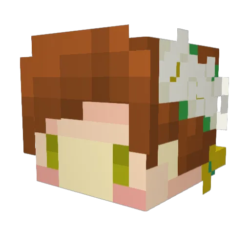 mushroombo Minecraft avatar head, 3D render