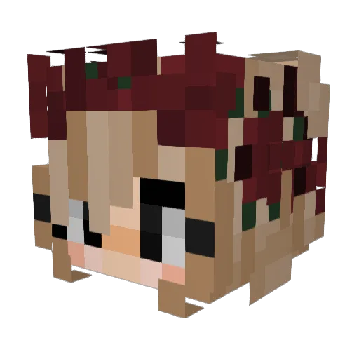 mushumae Minecraft avatar head, 3D render