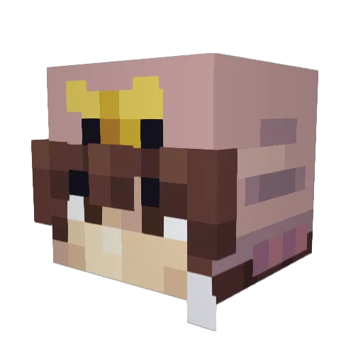 mushyl3m0n Minecraft avatar head, 3D render