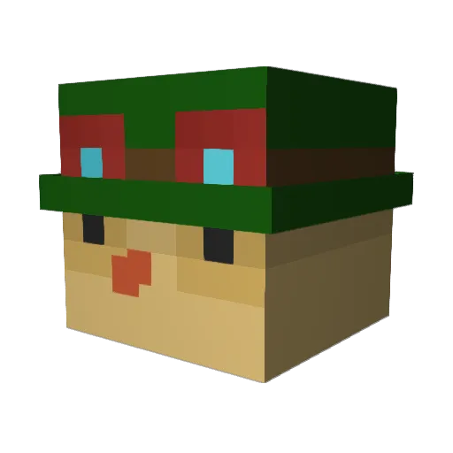 music93 Minecraft avatar head, 3D render