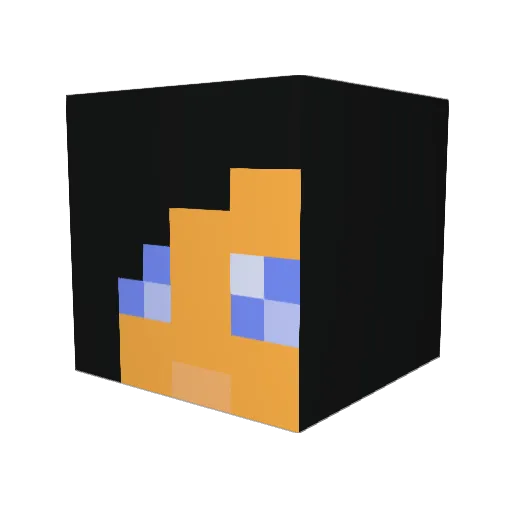 musiclady Minecraft avatar head, 3D render