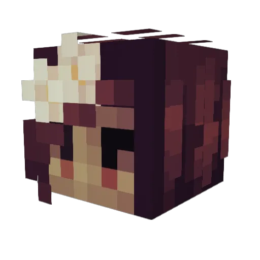 musicluvuh Minecraft avatar head, 3D render