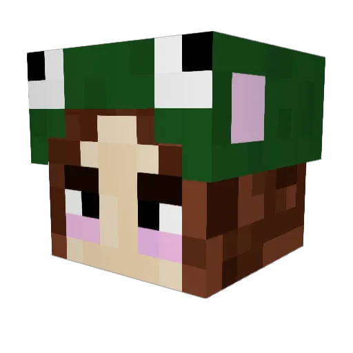 musiolon Minecraft avatar head, 3D render