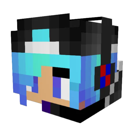 musket55 Minecraft avatar head, 3D render