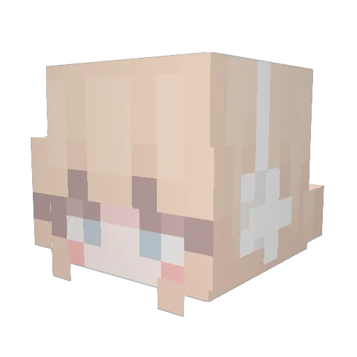 muskf Minecraft avatar head, 3D render