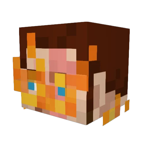 musodx Minecraft avatar head, 3D render