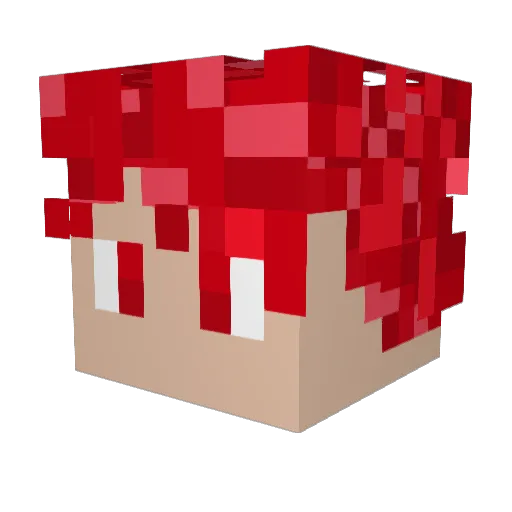 musogabi Minecraft avatar head, 3D render