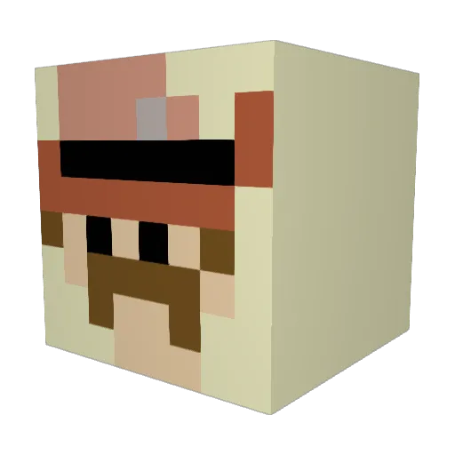 musstanks Minecraft avatar head, 3D render