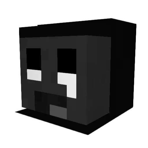 must Minecraft avatar head, 3D render