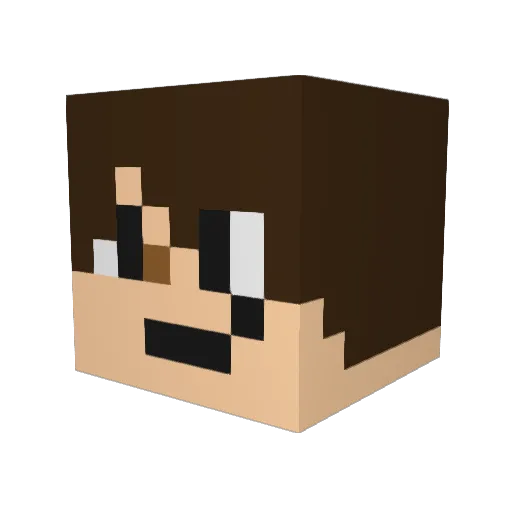 mustachegal704 Minecraft avatar head, 3D render