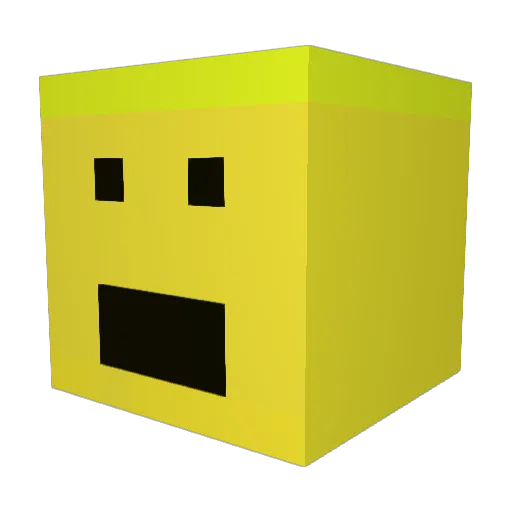 mustade Minecraft avatar head, 3D render