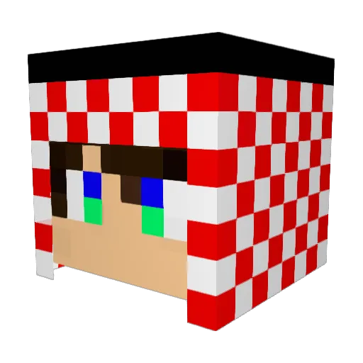 mustafa_Go2077 Minecraft avatar head, 3D render
