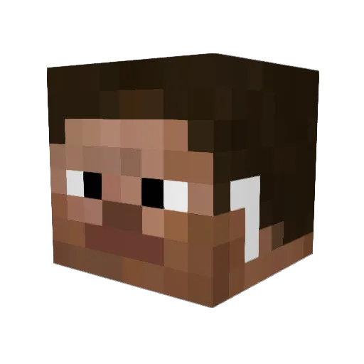 mustakabG Minecraft avatar head, 3D render