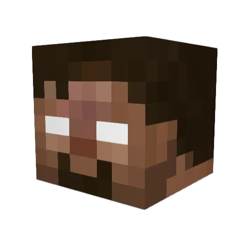 mustangboss Minecraft avatar head, 3D render