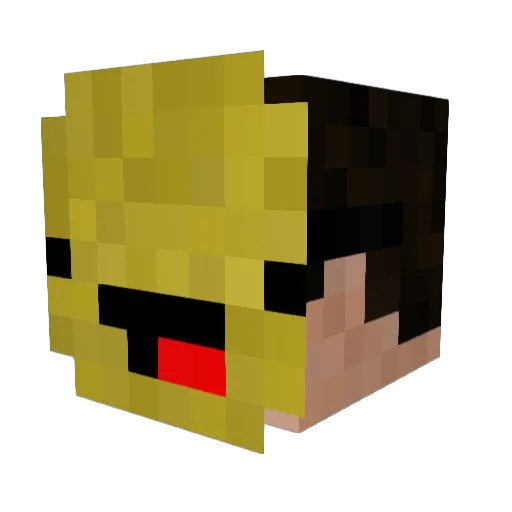 mustangchrisi Minecraft avatar head, 3D render