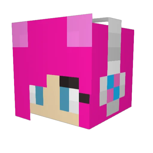 mustangirl Minecraft avatar head, 3D render