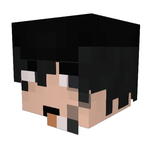 mustardgasplug Minecraft avatar head, 3D render