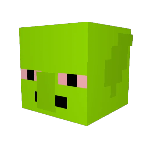 mustardmilo Minecraft avatar head, 3D render