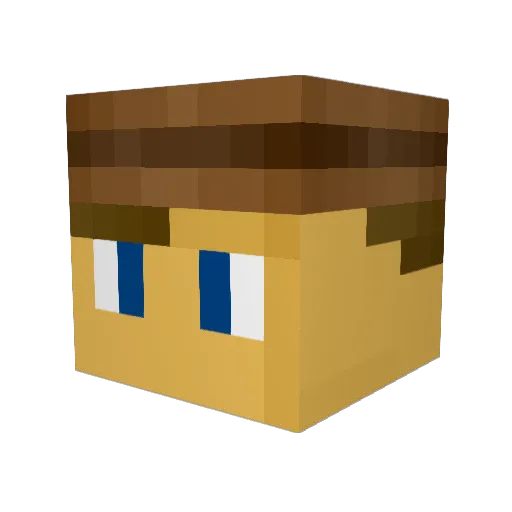 mustbefrancesco Minecraft avatar head, 3D render