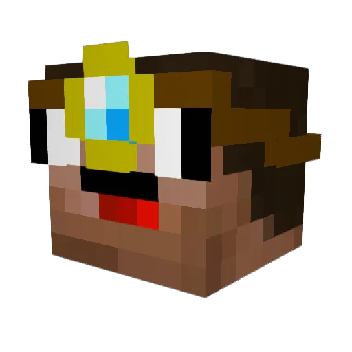 musti28 Minecraft avatar head, 3D render