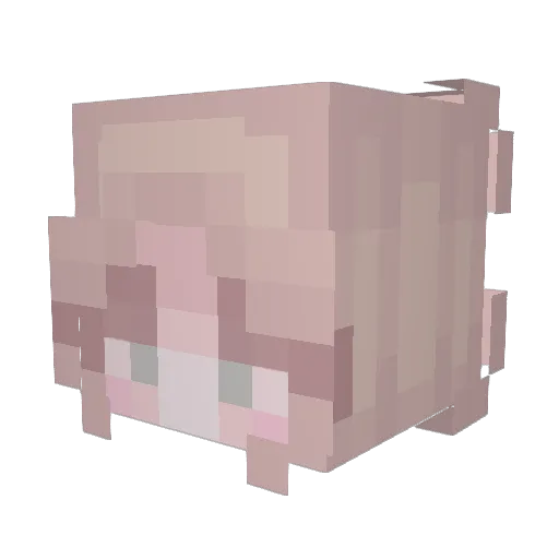 mustkass Minecraft avatar head, 3D render