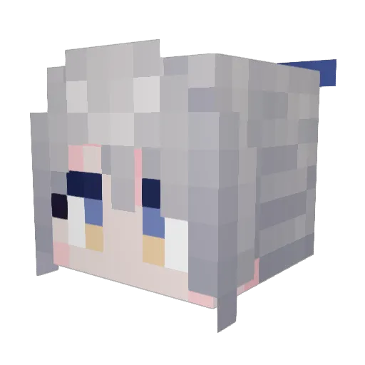musubi_srtk Minecraft avatar head, 3D render