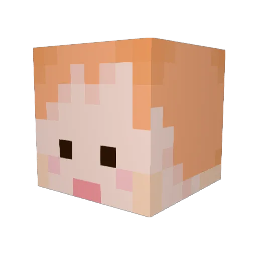 musuka Minecraft avatar head, 3D render