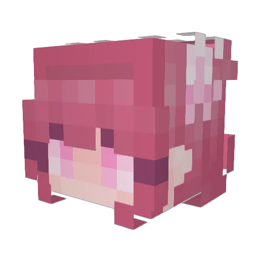 musuwubi Minecraft avatar head, 3D render