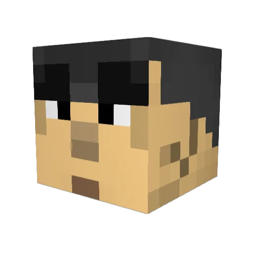 musyokuDX Minecraft avatar head, 3D render