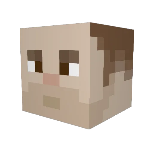 mutagenZX Minecraft avatar head, 3D render