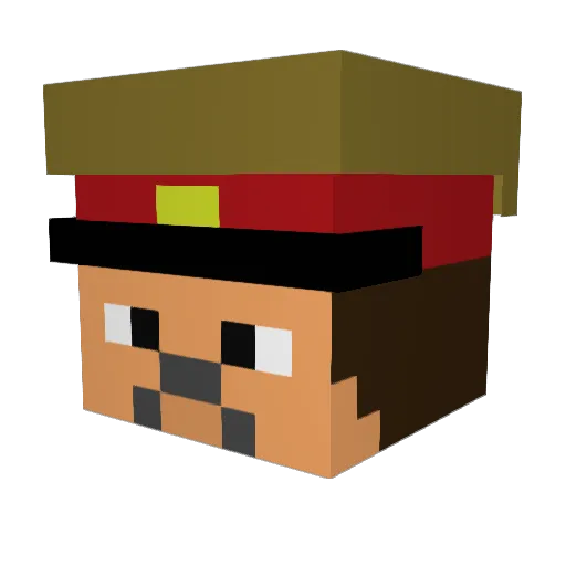 mutaguti Minecraft avatar head, 3D render