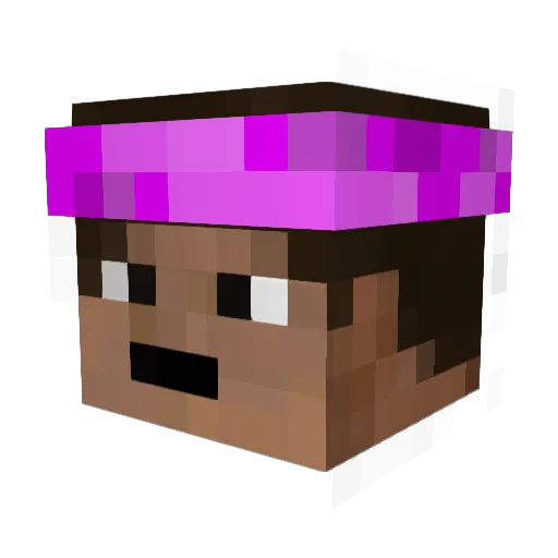 mutant_giraffe Minecraft avatar head, 3D render