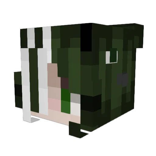 mutatedfox Minecraft avatar head, 3D render