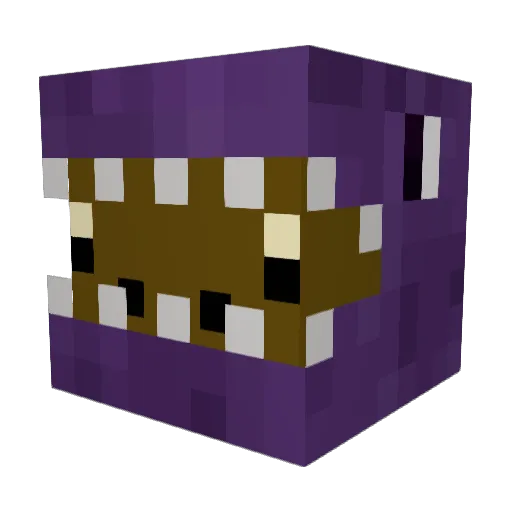 mute1pvp Minecraft avatar head, 3D render
