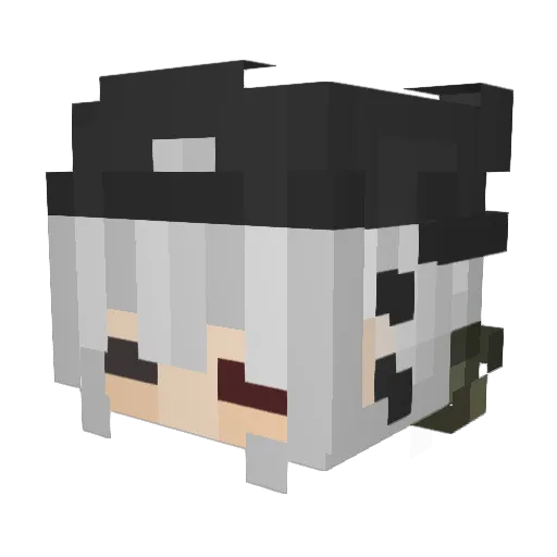 muteking2923 Minecraft avatar head, 3D render