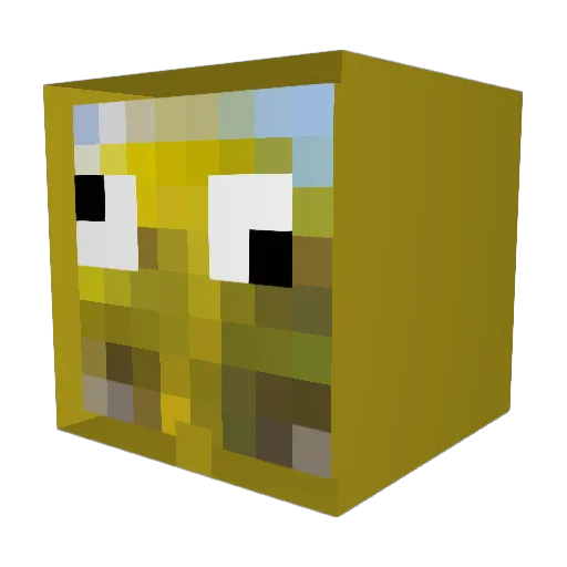 muthapukkin Minecraft avatar head, 3D render