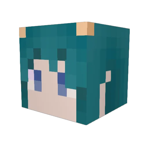 mutikon Minecraft avatar head, 3D render