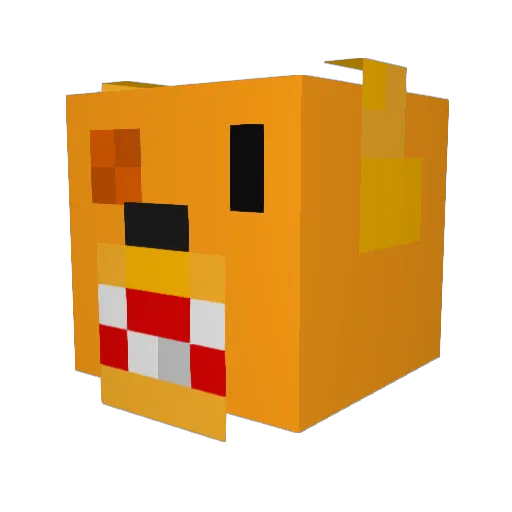 mutiuti Minecraft avatar head, 3D render