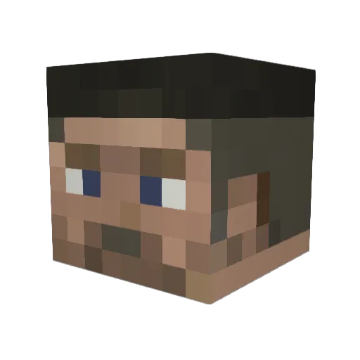 mutleyk9 Minecraft avatar head, 3D render