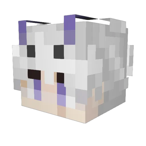 mutole Minecraft avatar head, 3D render