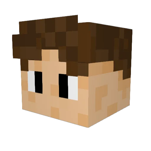 mutrk Minecraft avatar head, 3D render