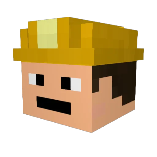 mutsuji Minecraft avatar head, 3D render