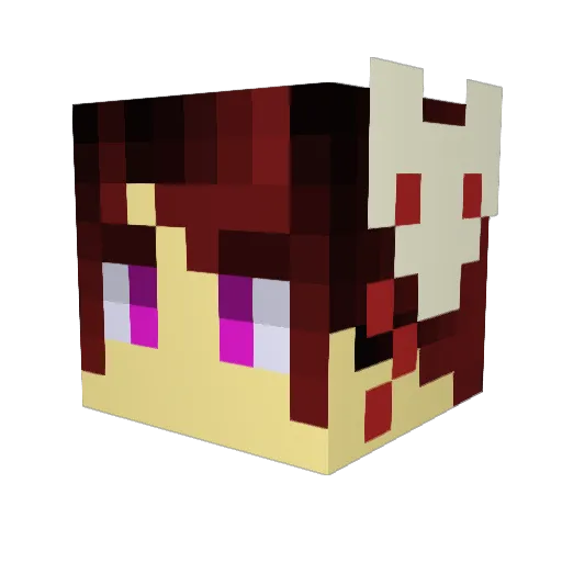 mutsuki0128 Minecraft avatar head, 3D render