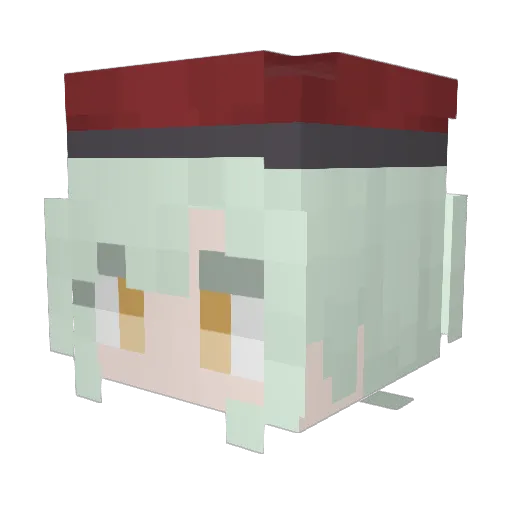 mutsumi31 Minecraft avatar head, 3D render