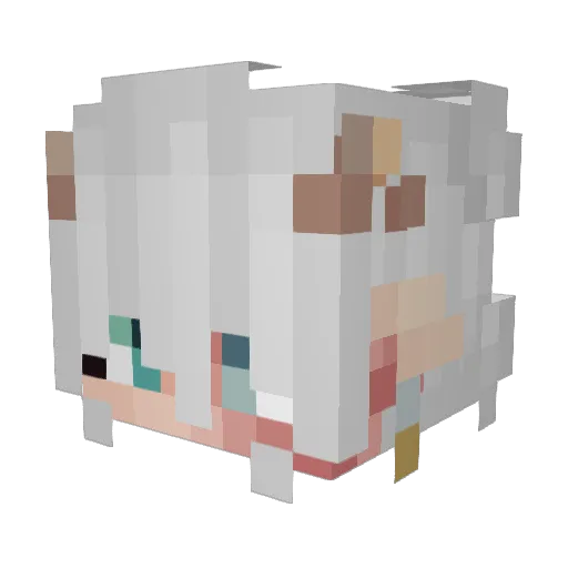 mutsumi_723 Minecraft avatar head, 3D render