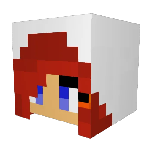 muttgirlscamper Minecraft avatar head, 3D render