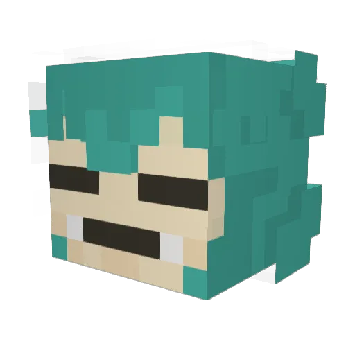 muttii_ Minecraft avatar head, 3D render