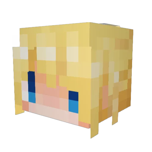 mutuki1978 Minecraft avatar head, 3D render
