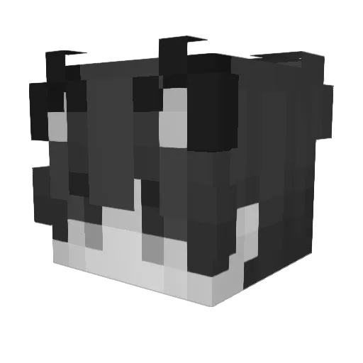mutuvk Minecraft avatar head, 3D render
